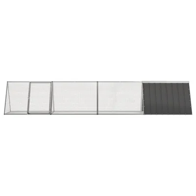 Produktbild von vidaXL Kaninchenkäfig Anthrazit 403,5x80,5x71 cm Verzinkter Stahl