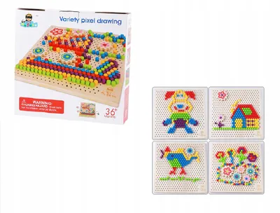 Produktbild von Trifox Holz-Steckmosaik Kreativspielzeug für Kinder