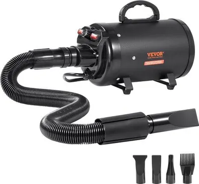 Productafbeelding van Professionele borstel voor honden - 4-delig - Krachtige motor - Waterstraal - Borstel voor honden - Zwart - 44 x 16 x 20 cm