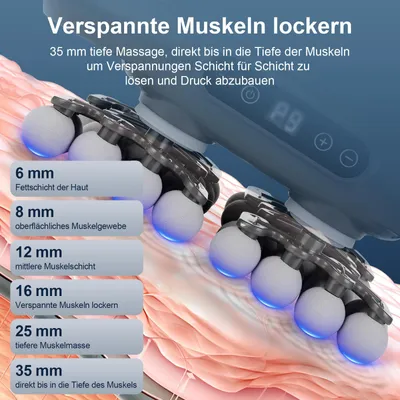Productafbeelding van Massageapparaat 42 koppen, voor spierontspanning, ergonomisch ontwerp