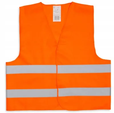 Produktbild von Orange Warnweste mit individuellem Logodruck