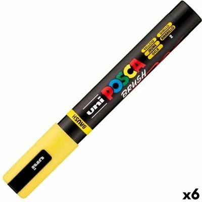 Produktbild von Marker BRUSH POSCA PC-5BR Gelb (6 Stück)