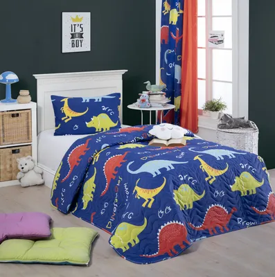 Produktbild von L'Essentiel Linge de Maison, Dinazorus - Blue, Bettwäsche-Set, Blau, 65 % BAUMWOLLE / 35 % POLYESTER (Bezug) /, 150 x 200 cm