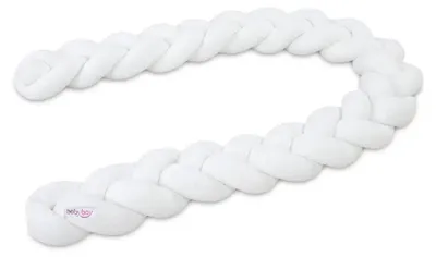 Produktbild von babybay Nestchenschlange Waffelpiqué geflochten 180 cm passend für alle Modelle, weiß