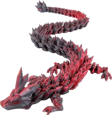Produktbild von 3D-gedruckte Drachenfigur mit beweglichen Gelenken, chinesische Loong-Figur, bewegliches Drachenmodell, Fidget-Spielzeug, Tischdekoration, Ornament