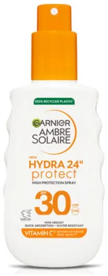Image de 625012 Garnier Ambre Solaire Hydra 24H, spray solaire SPF30 avec vitamine E, 150 ml