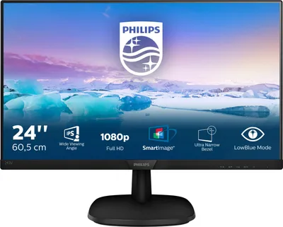 Obrázok produktu pre Philips V-line 243V7QDSB - monitor LED - 61 cm (24") (23,8" viditen) - 1920 x 1080 Full HD (1080p) @ 60 Hz - IPS - 250 cd/m