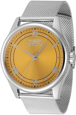 Obrázek produktu pro Invicta Celestial 48481 Pánské Hodinky - Quartz Hnutí - Nerezová Ocel s Žlutým Ciferníkem - 43 mm