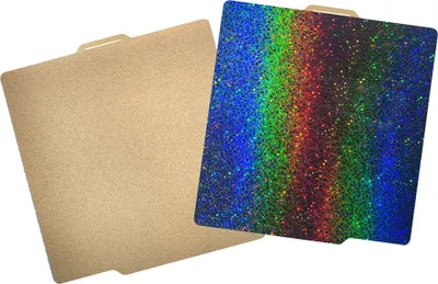 Produktbild von PEI+PEY-Bauplattenblatt 257 x 257 mm Federstahlplatte, doppelseitig strukturiert mit Sternenhimmelmuster, flexibler Brutst?ttenaufkleber, entfernbare Bauoberfl?chen-Plattformmatte, kompatibel mit Bambu Lab X1/X1C/X1E/P1P/P1S/A1 3D-Drucker, stabiles Formen und einfaches Entformen