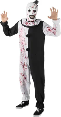 Produktbild von Blut bespritztes TERRIFIER - Art The Clown Kostüm Größe: L / 180 cm