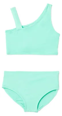 Immagine prodotto di A. Set bikini da ragazza composto da due pezzi, con scollo asimmetrico
