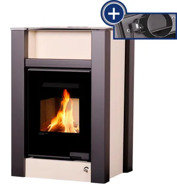 Image de HS FLAMINGO poêle-cheminée AQUAFLAM VARIO LEND 11/7 kW - crème - contrôle électronique