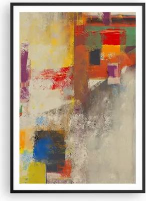 Produktbild von Gerahmtes Poster - Schwarzer Rahmen - Abstraktion die Farben modern - 70x100 cm - Wand Bild - Wanddeko - Wandbilder - Wandposter - Bilderrahmen - Bilder - Kunstdruck - Wandbild - P2BPA70x100-4176