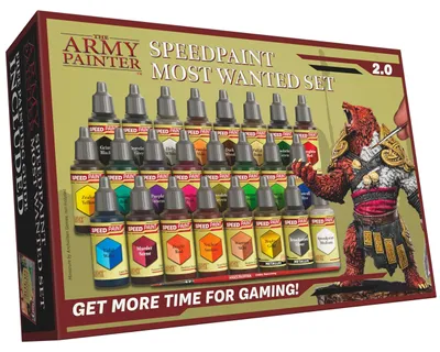 Zdjęcie produktu dla Zestaw Speedpaint Most Wanted 2.0 zawierający 24 farby akrylowe do malowania figurek