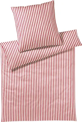 Produktbild von elegante Bettwäsche-Garnitur Mako-Satin Double Farbe Himbeerrot Größe 135x200+80x80