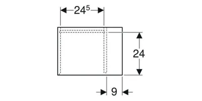 Imagen del producto de Geberit iCon, panel lateral: 27,3 cm