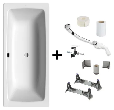 Produktbild von Kaldewei CAYONO DUO Mod. 724 Badewanne 170 x 75 cm mit Installationsset BIS 5042