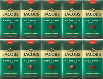 Produktbild von Jacobs Krönung Signature volles Aroma Filterkaffee 500g 10er Pack
