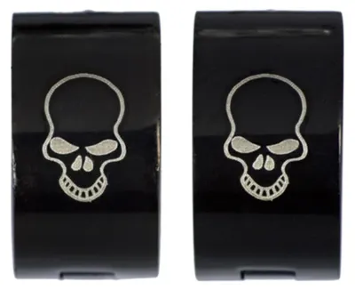 Produktbild von Totenkopf Schmuck: Edelstahl Creolen Ohrringe