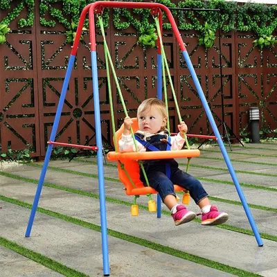 Produktbild von 3 in1 Kinderschaukel Schaukel Gestell Gartenschaukel 107×96×131cm