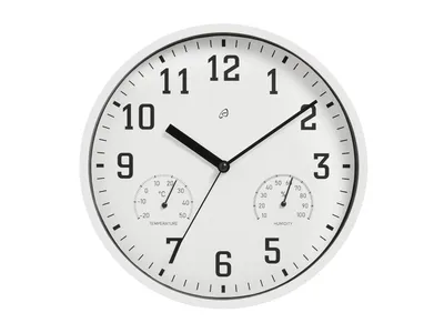 Immagine prodotto di AURIOL orologio da parete orologio da cucina orologio in plastica con termometro e igrometro,