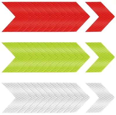 Productafbeelding van Reflecterende stickers - set van 30 - 5 x 4,5 cm - 3 kleuren - Zelfklevende waarschuwingsstickers - Zeer reflecterend - Geschikt voor auto, fiets, motor