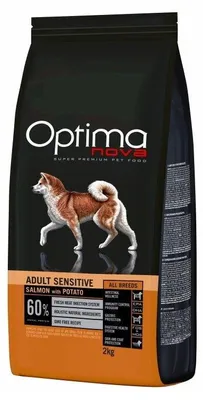 Immagine prodotto di Cibo secco per cani OPTIMANOVA Adult Sensitive Salmone e patate - 2 kg