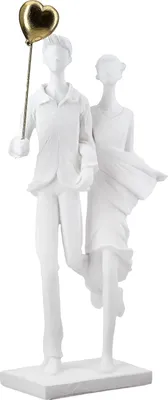 Immagine prodotto di Gilde Skulptur, Paar, Ballonmotiv, Poly, weiß, VE 2, L. 9 cm, B. 17 cm, H. 31 cm 55555 4063387555552