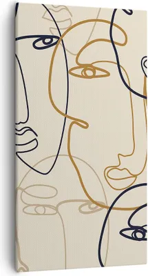 Produktbild von Bild auf Leinwand - Leinwandbild - Einteilig - Frau Gesicht Linie - 55x100cm - Wand Bild - Wanddeko - Wandbilder - Leinwanddruck - Bilder - Wanddekoration - Leinwand bilder - Wandbild - PA55x100-5109