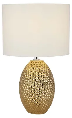 Obrázok produktu pre Stolová lampa, zlatá keramika, textilná krémová farba, V 31 cm