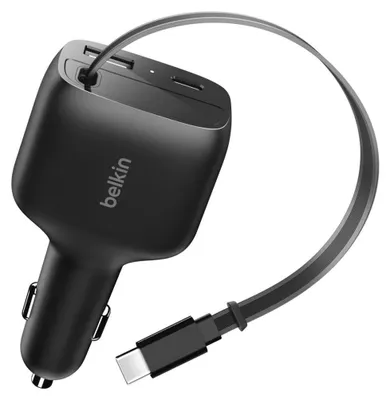 Produktbild von Belkin BoostCharge, Drinnen, Zigarettenanzünder, 0,75 m, Schwarz