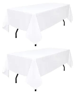 Zdjęcie produktu dla Biała obrus 153x260 cm, poliester, zestaw 2 sztuk