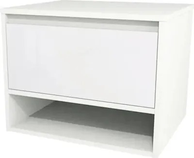 Produktbild von Devo Waschbeckenunterschrank Cristal 2.0 BxHxT 60 x 47 x 49 cm alpine white/signal white glass