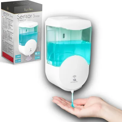 Produktbild von Vog&Arths - Automatischer Seifenspender mit Sensor - Seifenpumpe - Weiß - Automatische Seifenpumpe - 600 ml - auf Batterien!