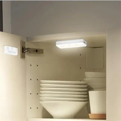 Produktbild von LED-Schrankleuchte mit Batterie und Magnetsteuerung 0,5W (2er-Pack) - Neutralweiß 4000K - 5500K