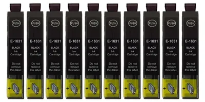 Produktbild von 10 x kompatible Druckerpatrone T1631, T16 XL schwarz, black für Epson Workforce WF-2010 2110 2500 2510 2520 2530 2540 2630 2650 2660 2700 2750 2760