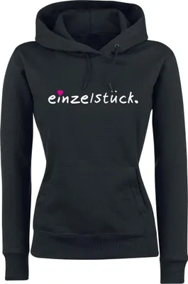 Produktbild von Sprüche Kapuzenpullover Damen Einzelstück. schwarz XL