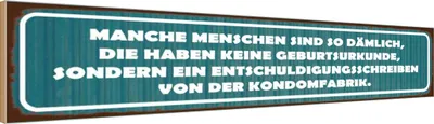 Produktbild von vianmo Holzschild 10x46 cm manche Menschen sind so dämlich Spruch Zitat