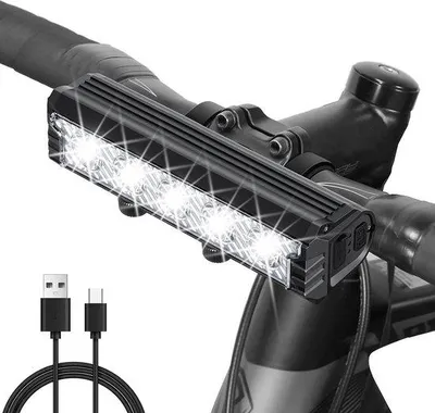 Obrázok produktu pre Svetlo na elektrobicykel s 5 LED diódami, 5 režimami, batériou 6400 mAh, odolnosťou proti vode IPX5