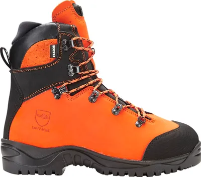 Produktbild von KOX Schnittschutzstiefel / Schnittschutzschuhe DUE Orange Größe 44  | S3 | Forst | Atmungsaktive Polsterung  | Wasserdicht