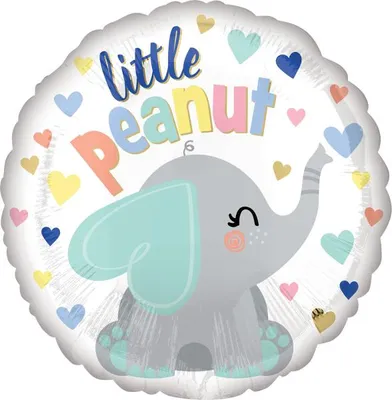 Immagine prodotto di Piccolo palloncino in foil a forma di elefante per il primo compleanno, 43 cm