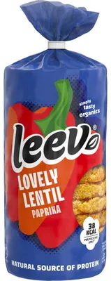 Produktbild von Leev Linzenwafels Paprika 117g – Knusprige, würzige Linsenwaffeln Snack