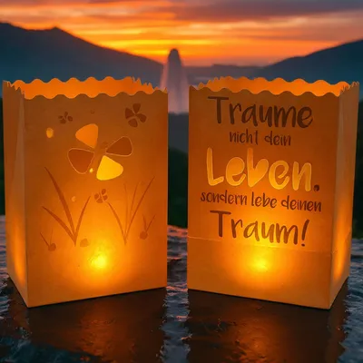 Produktbild von Lichtertüten 20er Set Lichttüten Papierlaternen Leuchttüten Papier Träume Deko