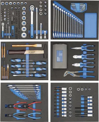 Produktbild von GEDORE TS-190 Werkzeugsortiment in Check-Tool-Modulen, 190-teilig, 2956527