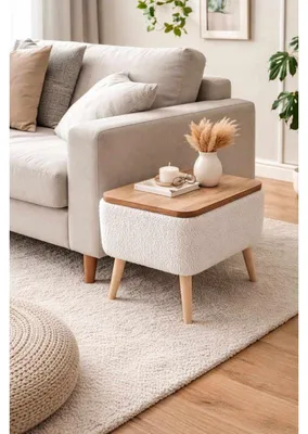 Image de Table d'Appoint - 60 x 45 x 30 cm - Blanc
