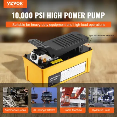 Obrázok produktu pre Vzduchovo-hydraulické čerpadlo, tlak 10000 PSI, kapacita nádrže 1,6 l, 2 m hadica 16 l nádrž