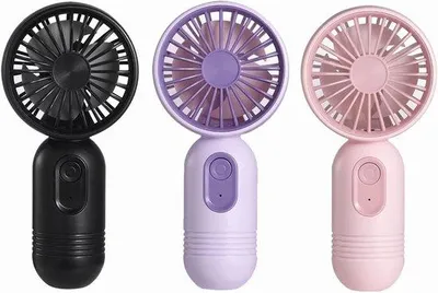 Zdjęcie produktu dla Wentylator ręczny – 3 stopnie prędkości – Ładowalny przez USB – Cicha praca – Idealny w podróży – 3 kolory