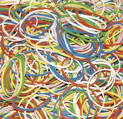 Productafbeelding van DONAU 7785001PL-99 Rubberringen/elastieken, 500 gram, diverse kleuren