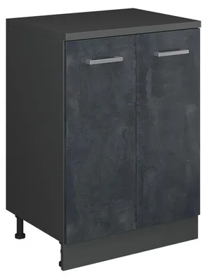 Image de Meuble sous pente Vicco R-Line Béton noir 60cm sans pente avec 2 portes, Model 61747