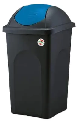 Immagine prodotto di Bidone Basculina Nero Cop/Blu' 60Lt
